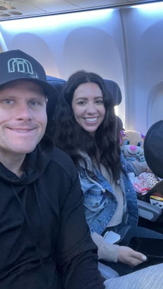 Collins, we’re not in Kansas anymore ✈️ 
 
Survived our bébé’s first flight!  
And had a little fun while we were at it.  
Now let’s see how this time change works out 😜